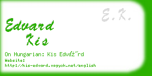 edvard kis business card